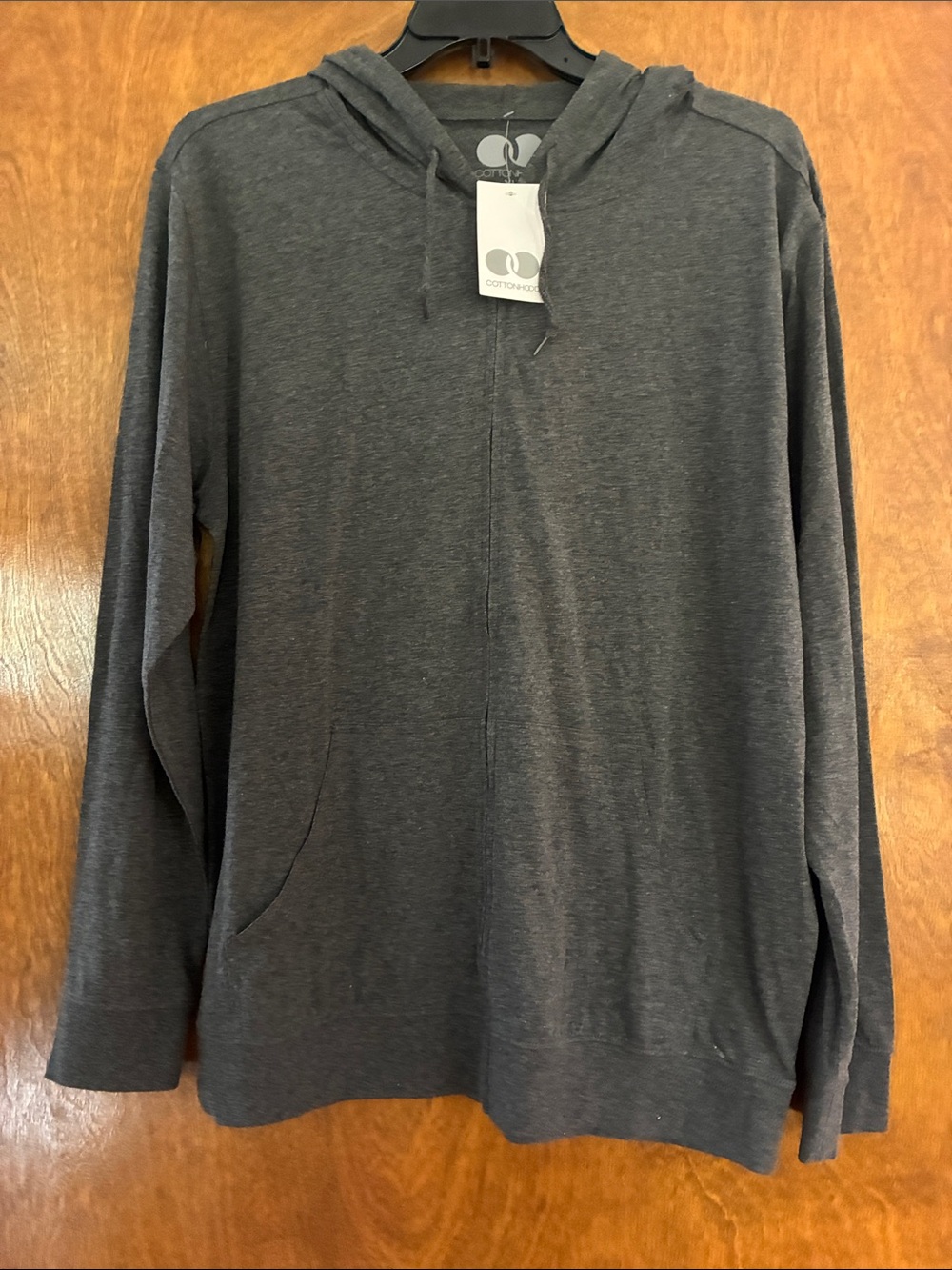 Cottonhood Charcoal Gray Lightweight Zipper Hoodie Size XL
